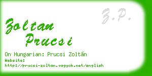 zoltan prucsi business card